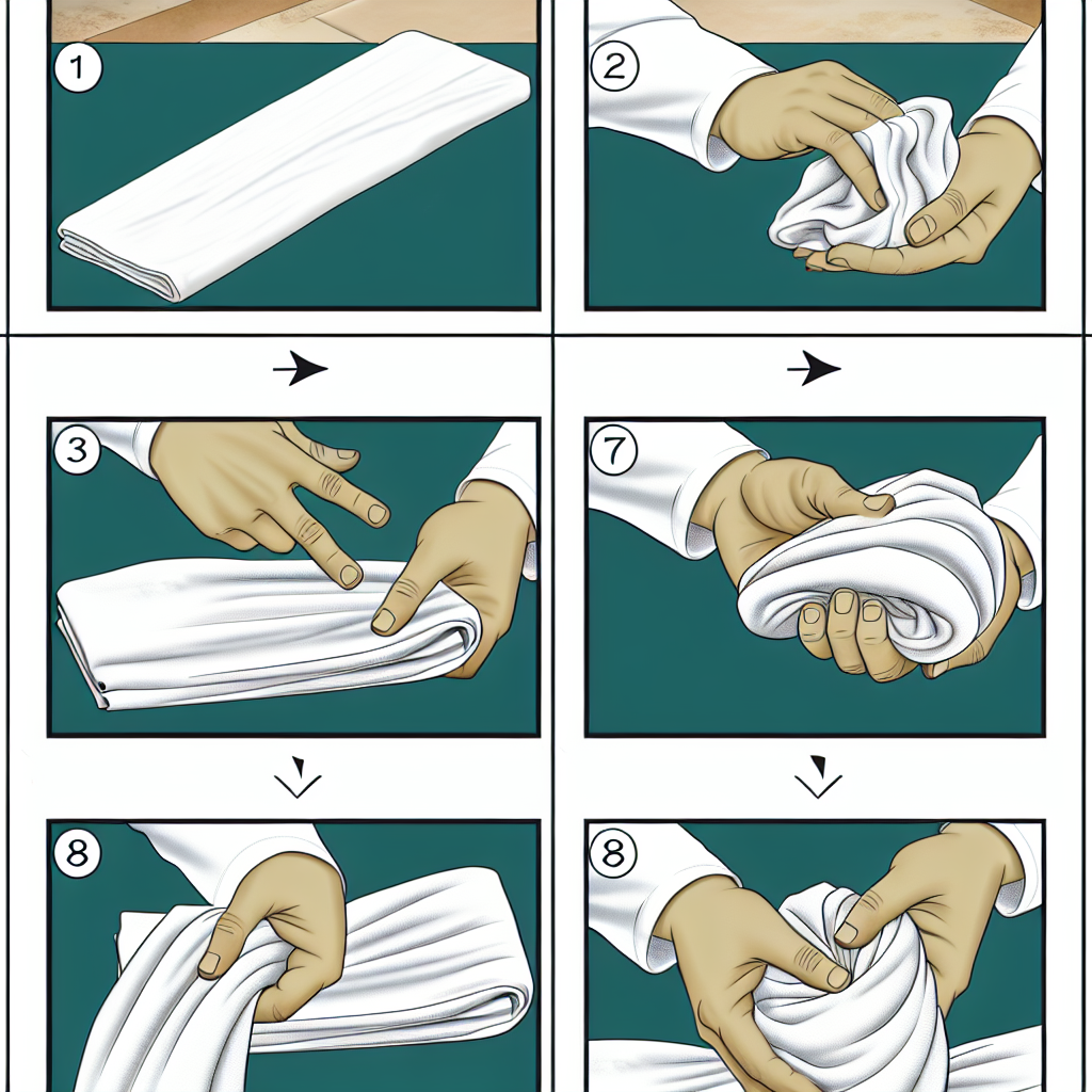 Proper towel folding demonstration