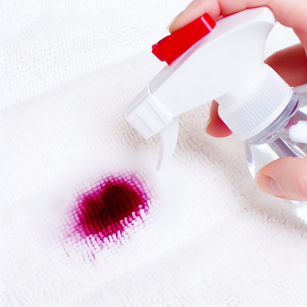 Stain removal technique demonstration